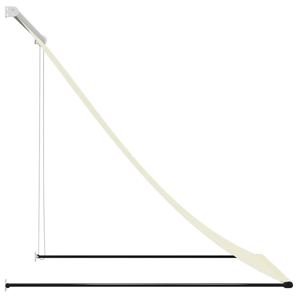 vidaXL Markiza zwijana, kremowa, 150x150 cm, tkanina i stal