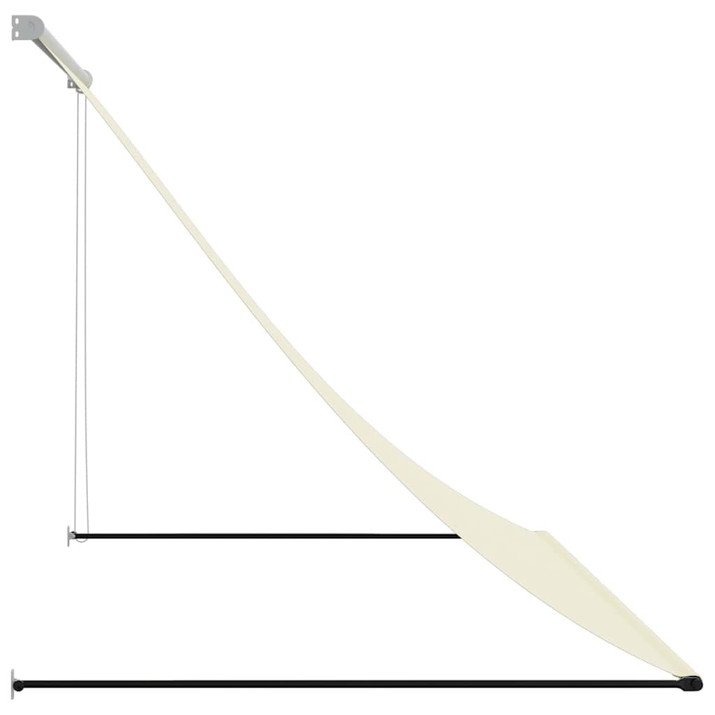 vidaXL Markiza zwijana, kremowa, 250x150 cm, tkanina i stal