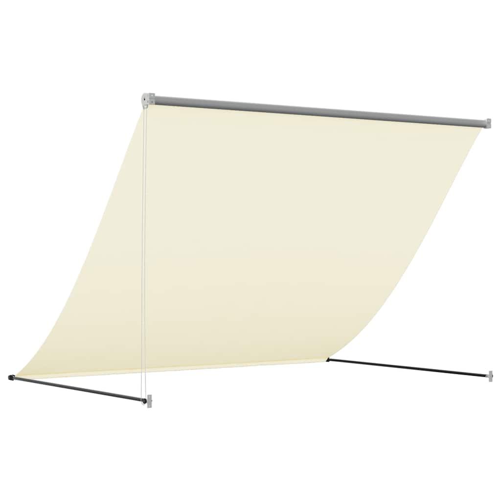 vidaXL Markiza zwijana, kremowa, 250x150 cm, tkanina i stal