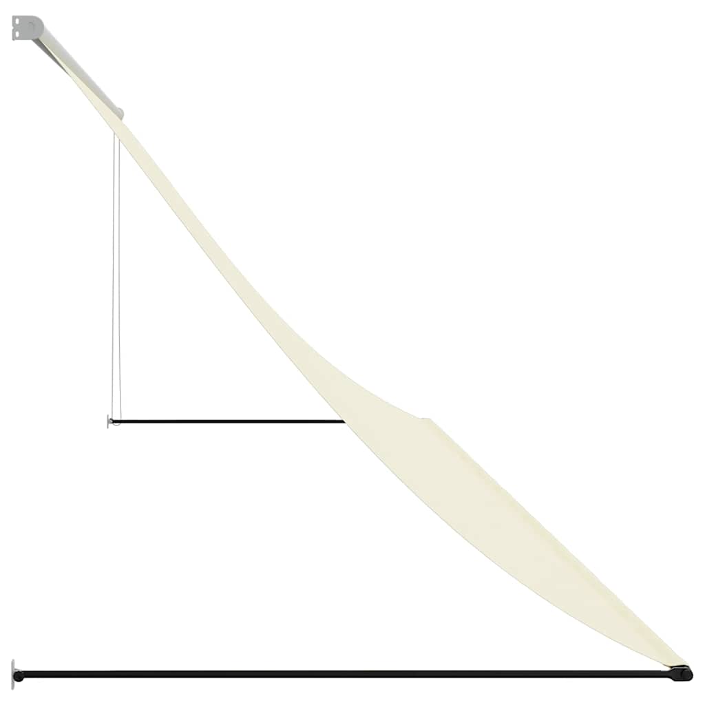 vidaXL Markiza zwijana, kremowa, 400x150 cm, tkanina i stal