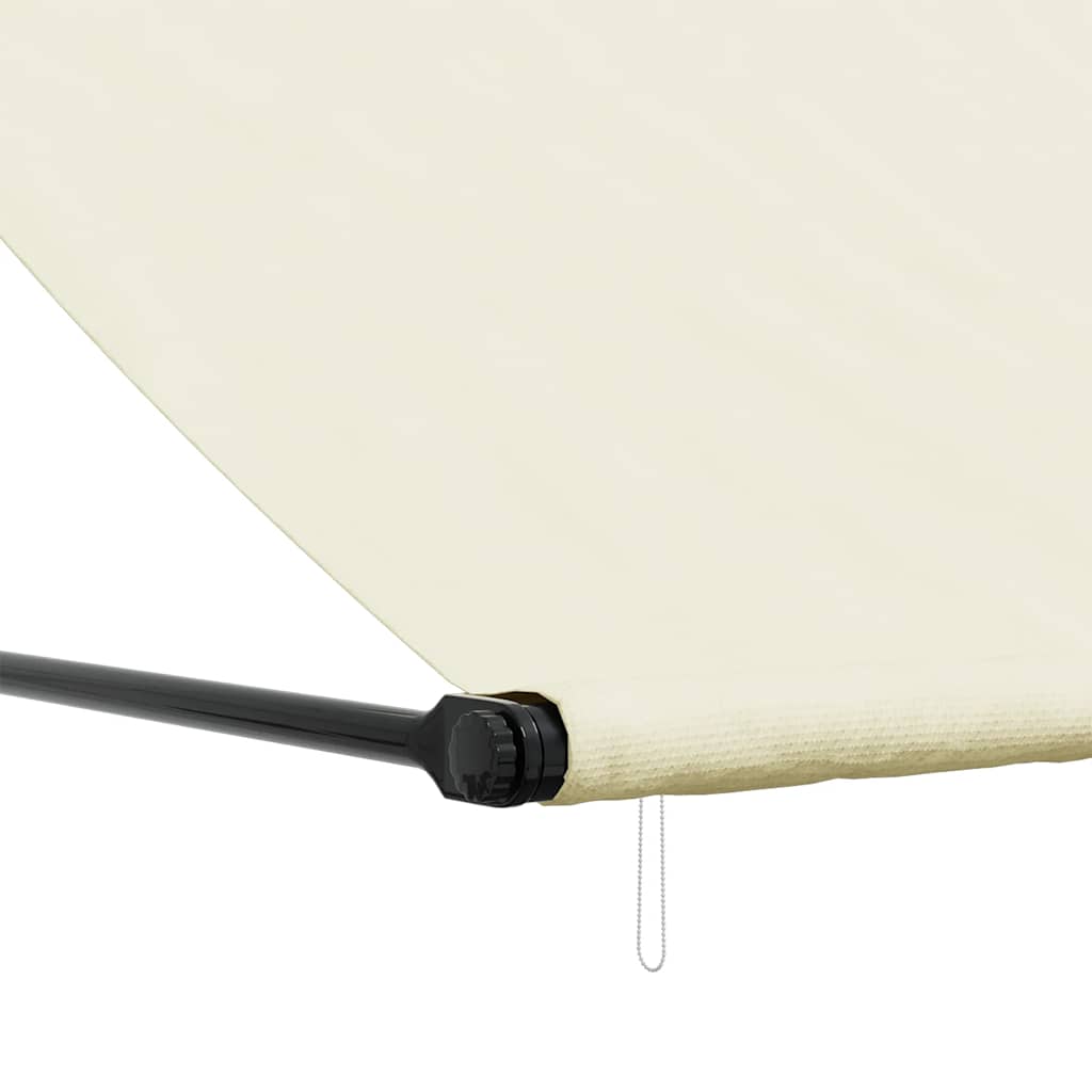 vidaXL Markiza zwijana, kremowa, 400x150 cm, tkanina i stal