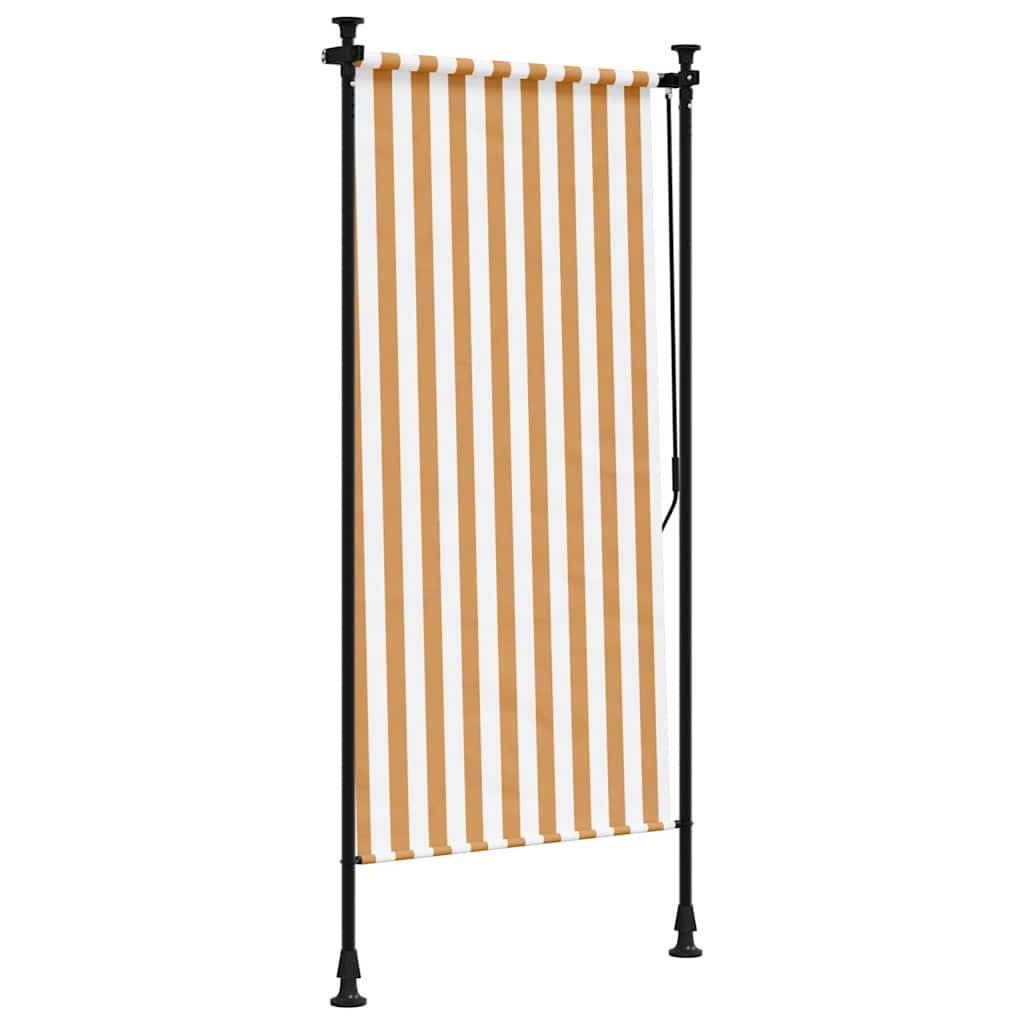 vidaXL Roleta zewnętrzna, pomarańczowo-biała, 100x270 cm