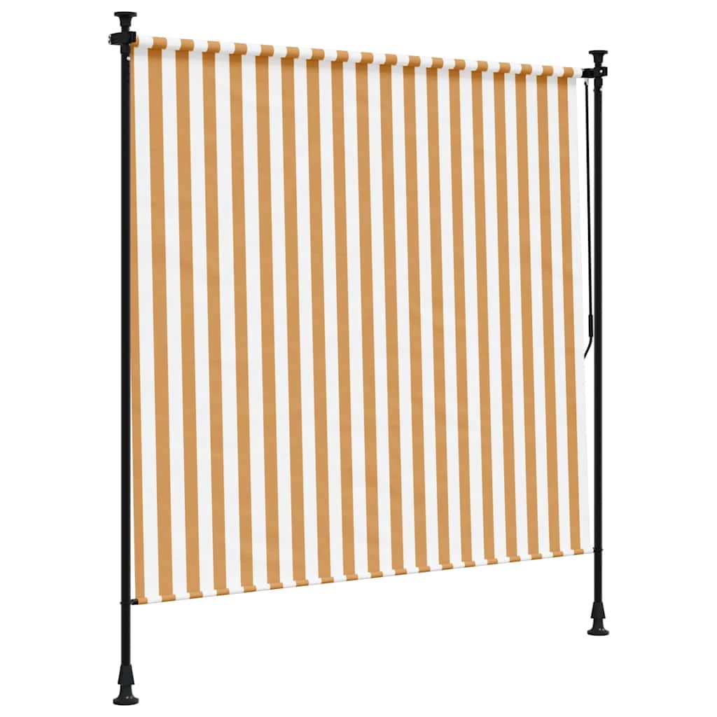 vidaXL Roleta zewnętrzna, pomarańczowo-biała, 150x270 cm
