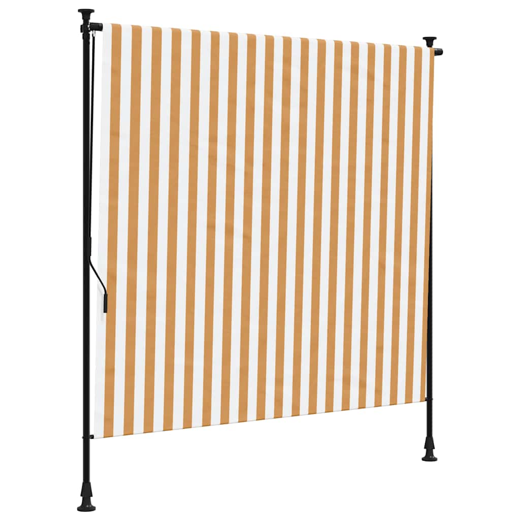 vidaXL Roleta zewnętrzna, pomarańczowo-biała, 200x270 cm