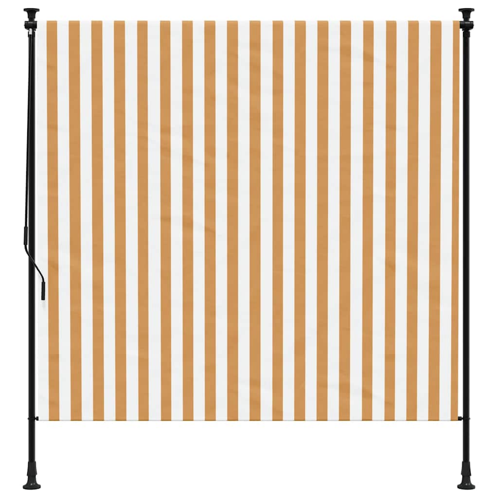 vidaXL Roleta zewnętrzna, pomarańczowo-biała, 200x270 cm