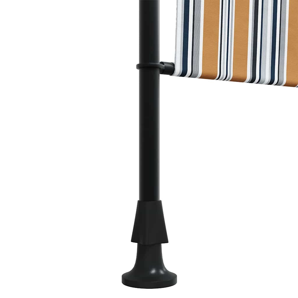 vidaXL Roleta zewnętrzna, żółto-biała, 200x270 cm, tkanina i stal