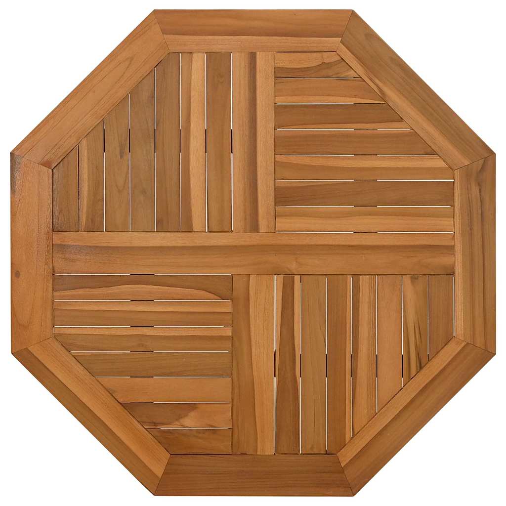 vidaXL Blat do stolika, 80x80x2,5 cm, ośmiokątny, lite drewno tekowe