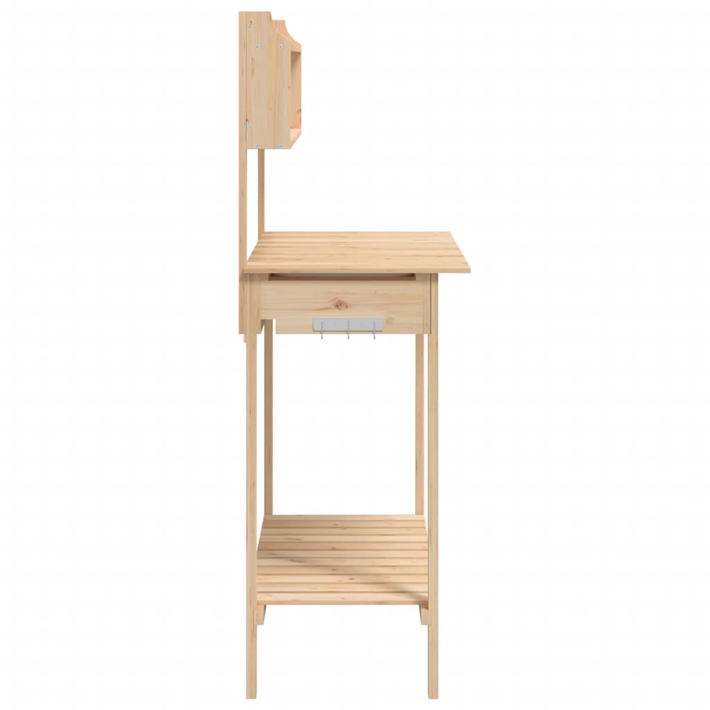 vidaXL Stolik do przesadzania roślin, ze zlewem, 147,5x44x139,5 cm