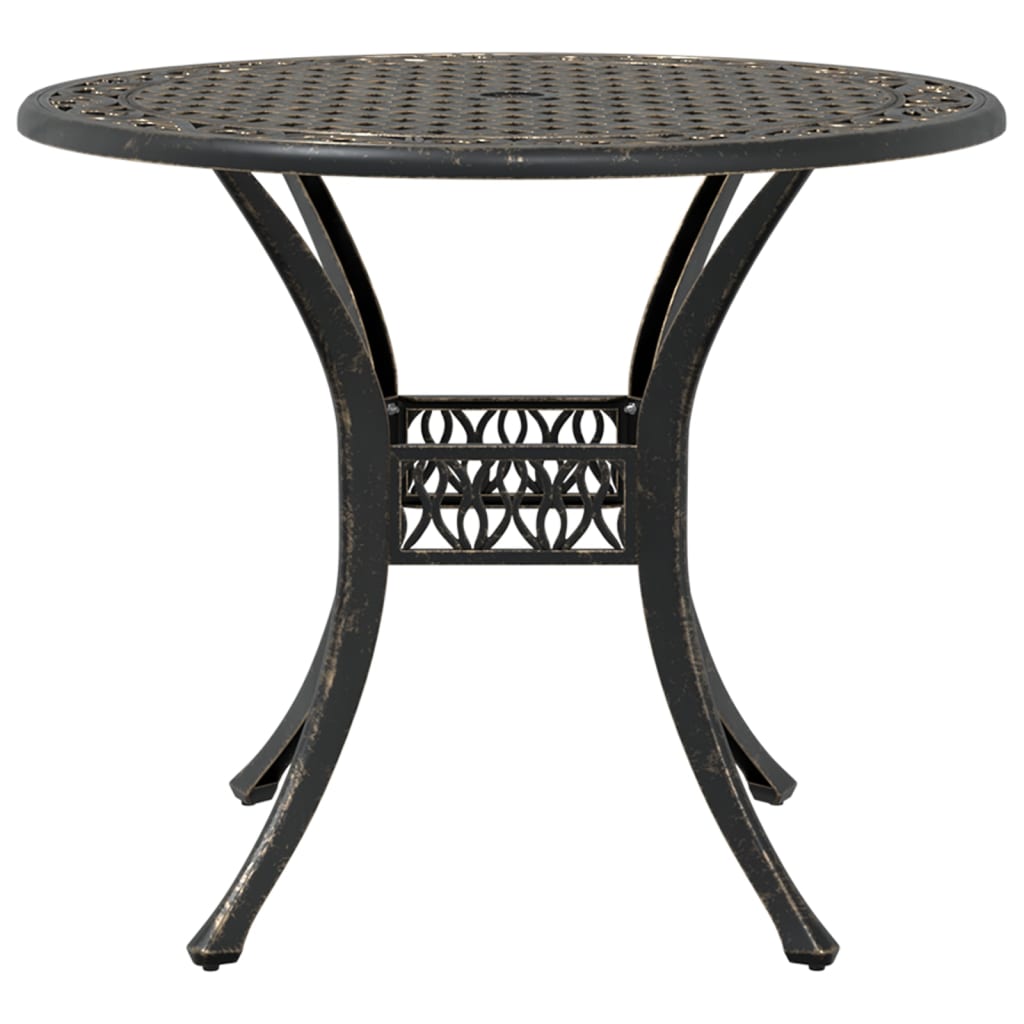 vidaXL 3-cz. zestaw mebli bistro, kolor brązu, odlewane aluminium