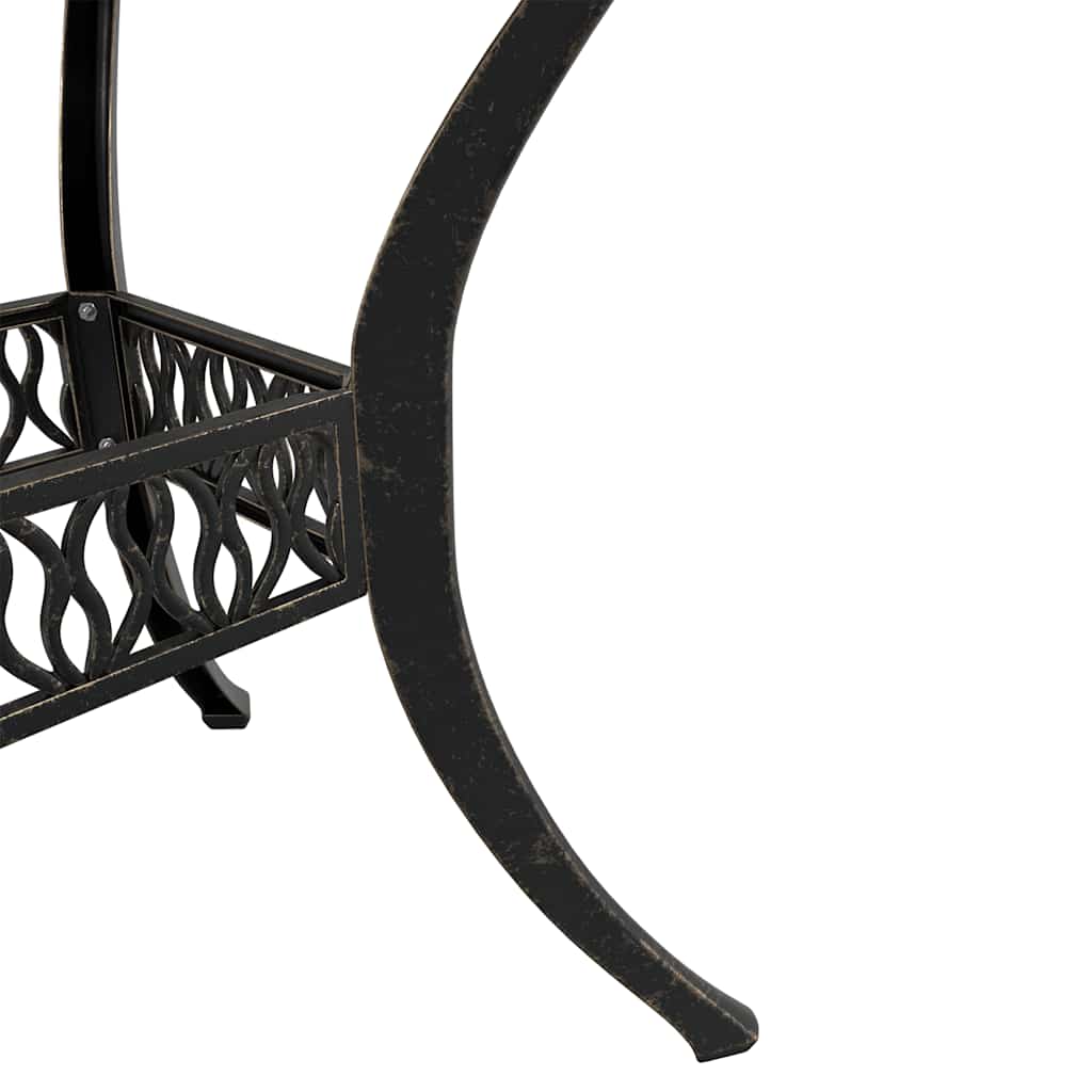 vidaXL 3-cz. zestaw mebli bistro, kolor brązu, odlewane aluminium