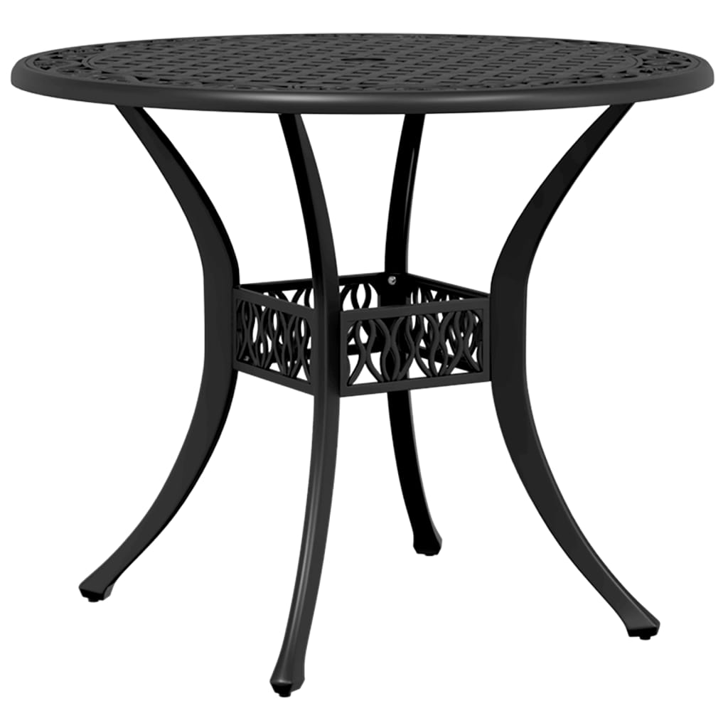 vidaXL 5-częściowy zestaw mebli ogrodowych, czarny, odlewane aluminium