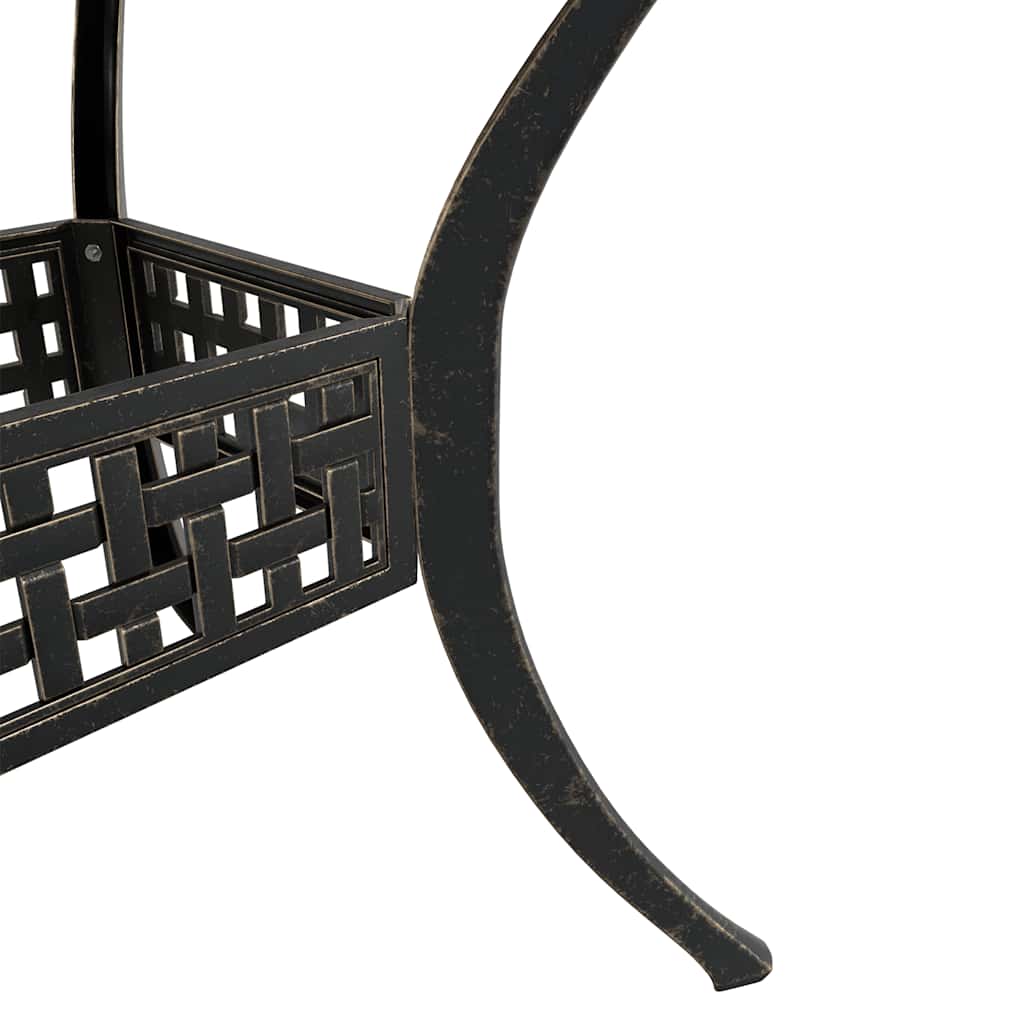 vidaXL 3-częściowy zestaw mebli bistro, brązowy, odlewane aluminium