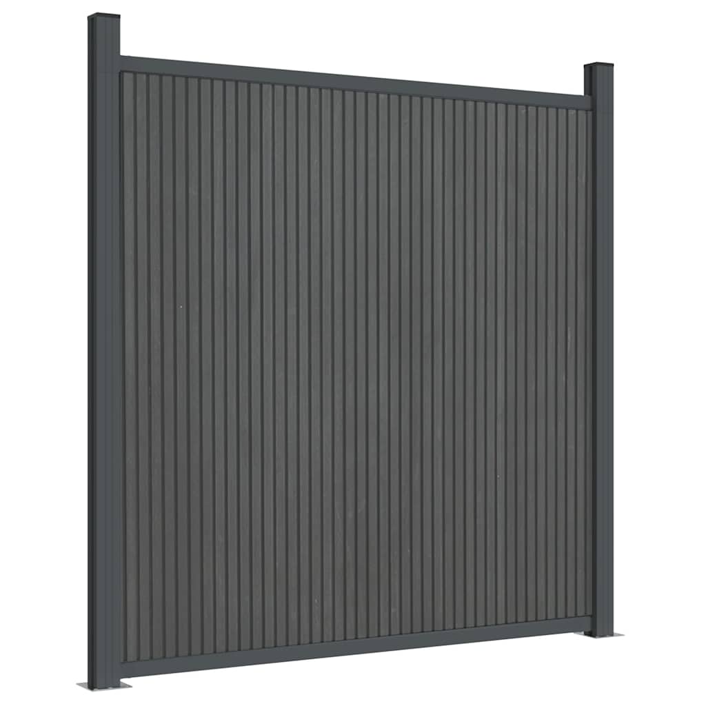 vidaXL Panel ogrodzeniowy, szary, 180x186 cm, WPC