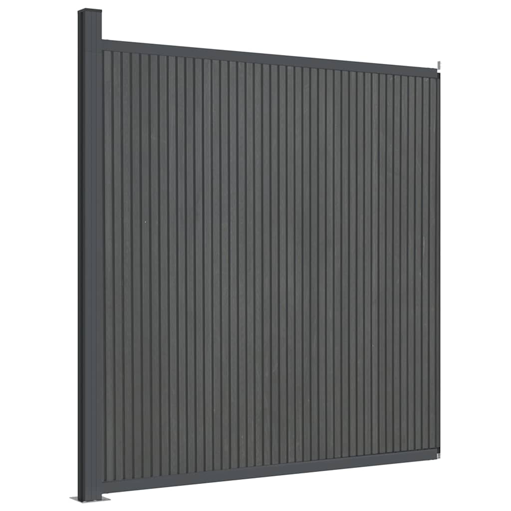 vidaXL Panel ogrodzeniowy, szary, 173x186 cm, WPC