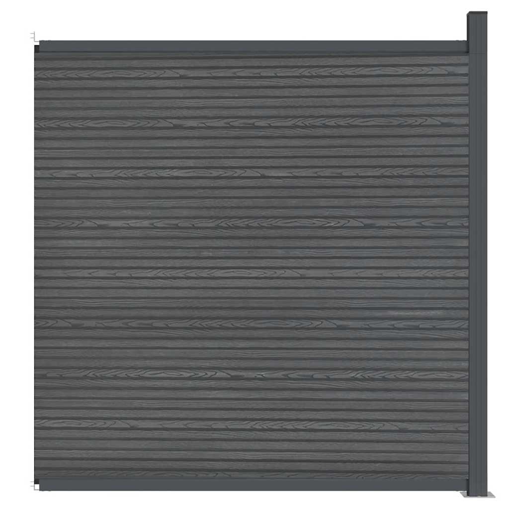 vidaXL Panel ogrodzeniowy, szary, 173x186 cm, WPC