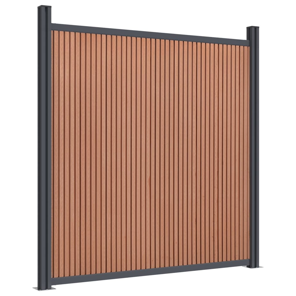 vidaXL Panel ogrodzeniowy, brązowy, 180x186 cm, WPC