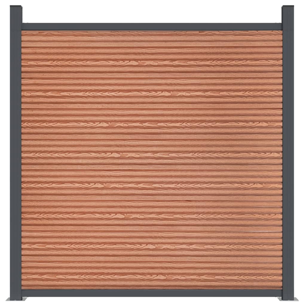 vidaXL Panel ogrodzeniowy, brązowy, 180x186 cm, WPC
