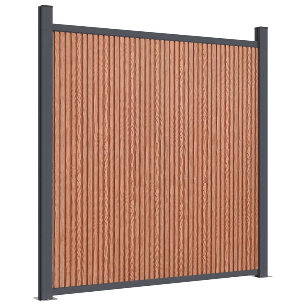 vidaXL Panel ogrodzeniowy, brązowy, 180x186 cm, WPC