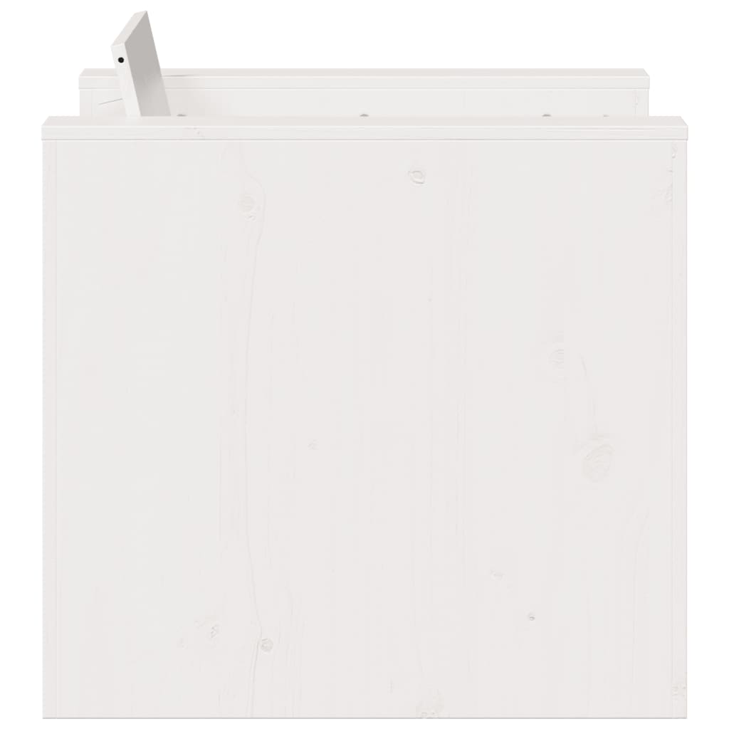vidaXL Fotel ogrodowy, biały, 79x60x62 cm, lite drewno sosnowe