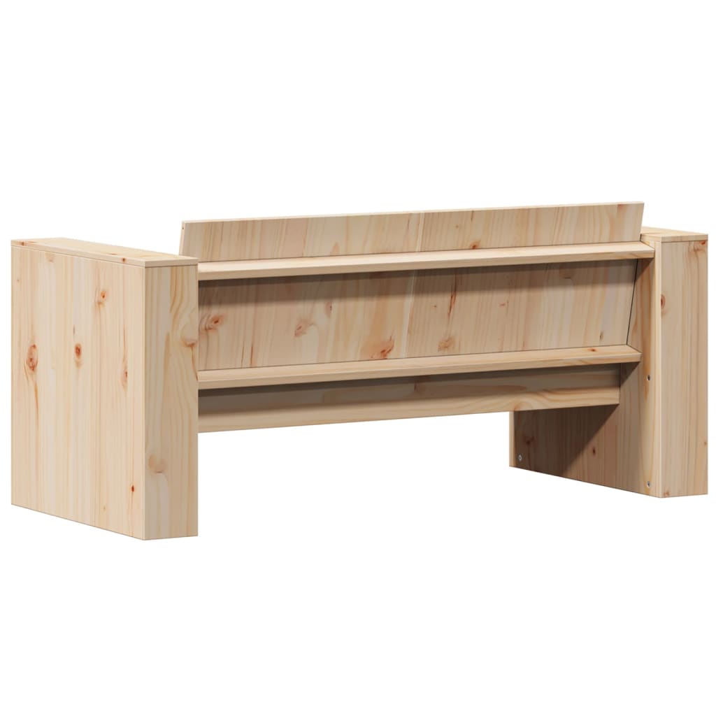 vidaXL Sofa ogrodowa, 2-osobowa, 134x60x62 cm, lite drewno sosnowe