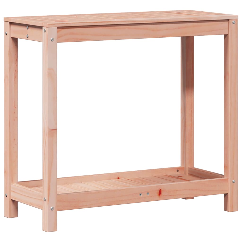 vidaXL Stolik ogrodniczy z półką, 82,5x35x75 cm, lite drewno daglezji