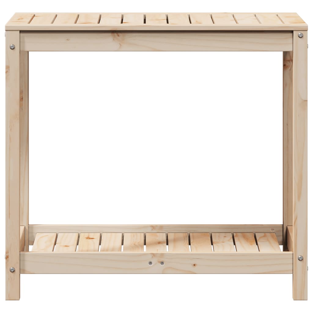 vidaXL Stolik ogrodniczy z półką, 82,5x50x75 cm, lite drewno sosnowe