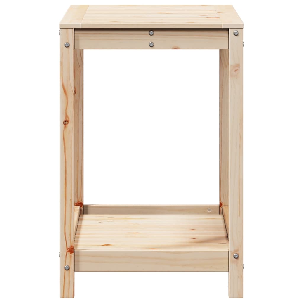 vidaXL Stolik ogrodniczy z półką, 82,5x50x75 cm, lite drewno sosnowe