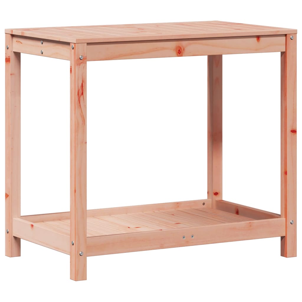vidaXL Stolik ogrodniczy z półką, 82,5x50x75 cm, lite drewno daglezji