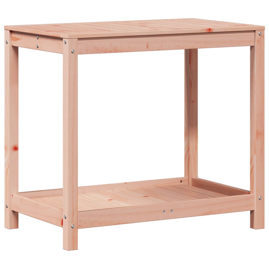 vidaXL Stolik ogrodniczy z półką, 82,5x50x75 cm, lite drewno daglezji