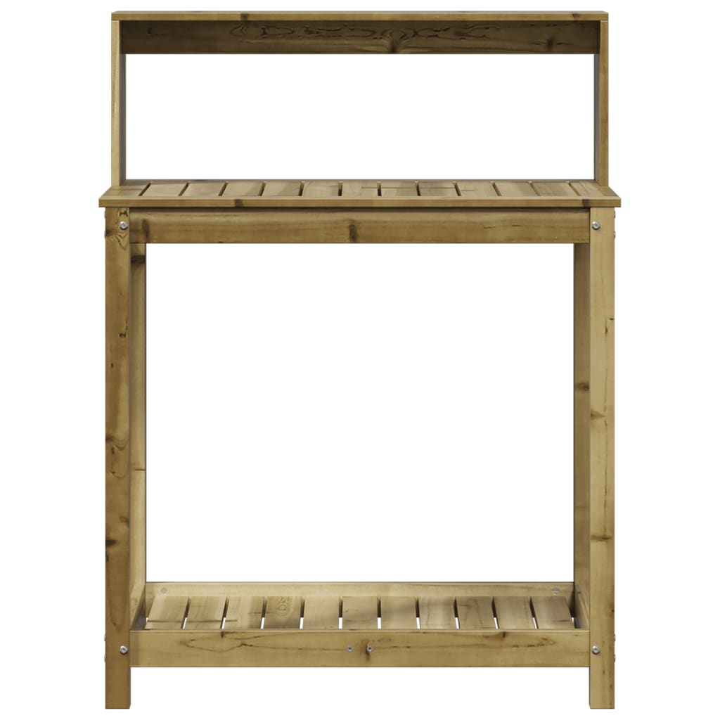 vidaXL Stolik ogrodniczy z półką, 82,5x50x109,5 cm, impregnowana sosna