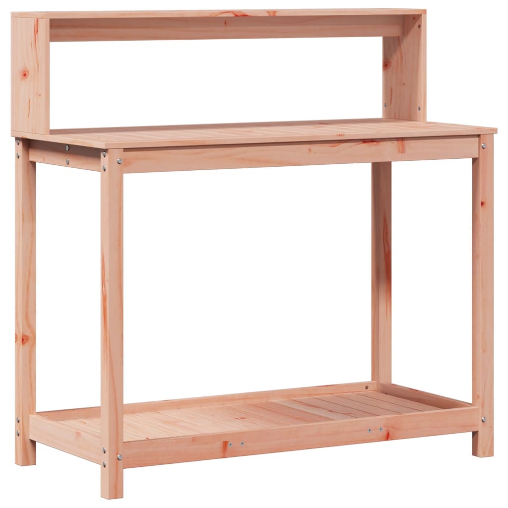 vidaXL Stolik ogrodniczy z półkami, 108x50x109,5 cm, drewno daglezjowe