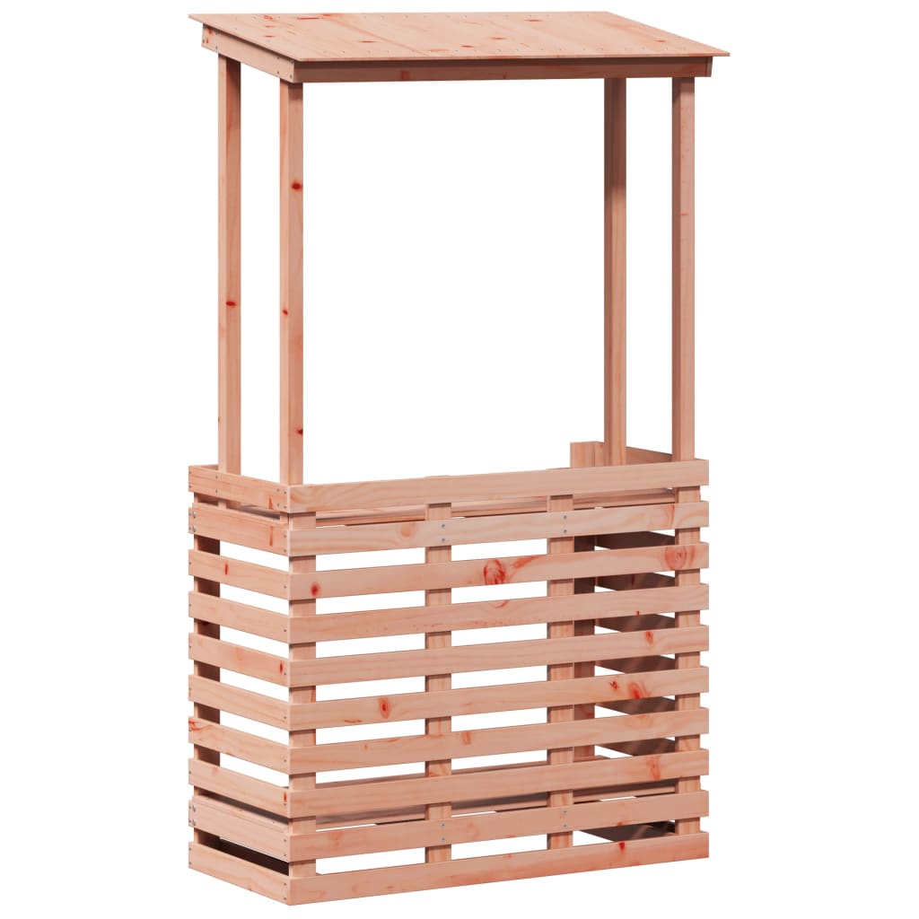 vidaXL Barowy stolik ogrodowy z daszkiem, 112,5x57x195,5 cm, drewniany