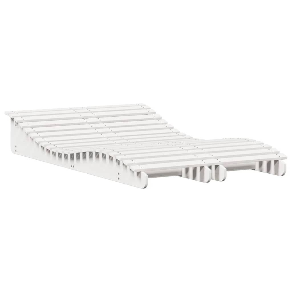 vidaXL Leżaki, 2 szt., białe, 205x60x31,5 cm, lite drewno sosnowe