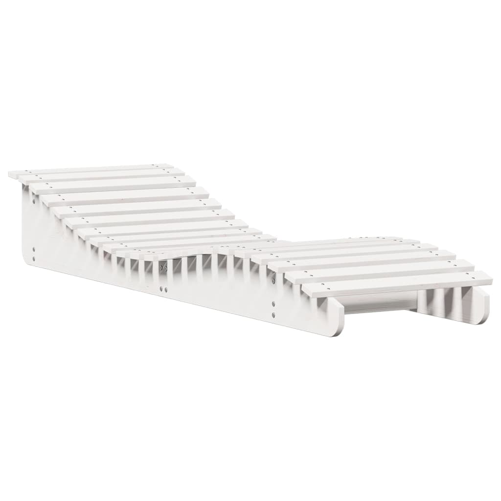 vidaXL Leżaki, 2 szt., białe, 205x60x31,5 cm, lite drewno sosnowe