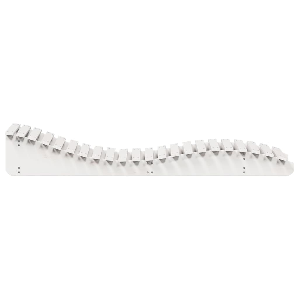 vidaXL Leżaki, 2 szt., białe, 205x60x31,5 cm, lite drewno sosnowe