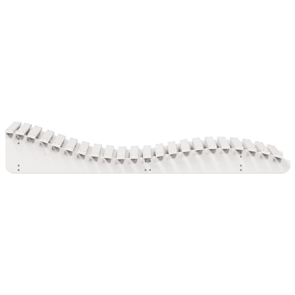 vidaXL Leżak, biały, 205x70x31,5 cm, lite drewno sosnowe