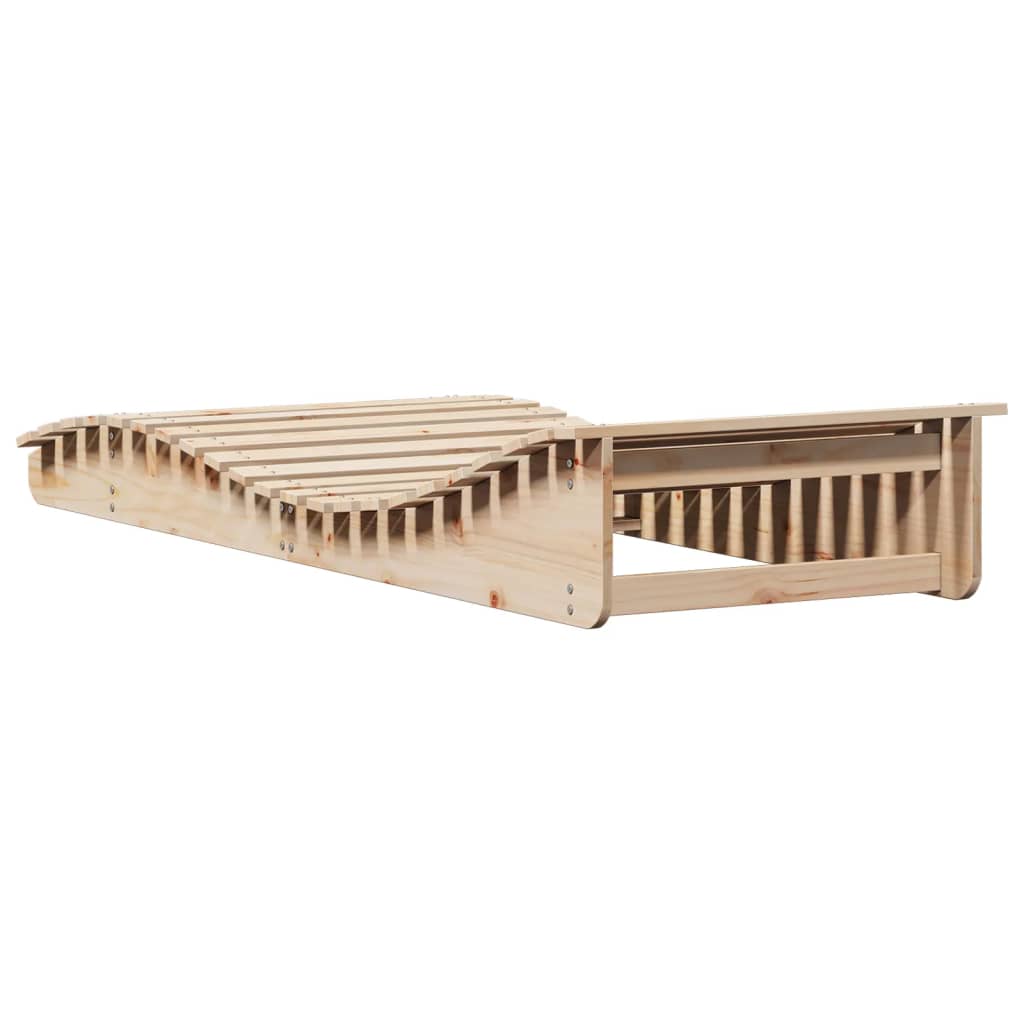 vidaXL Leżak, 205x80x31,5 cm, lite drewno sosnowe