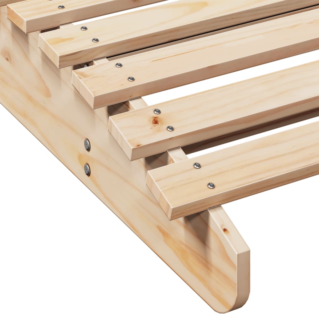 vidaXL Leżak, 205x80x31,5 cm, lite drewno sosnowe
