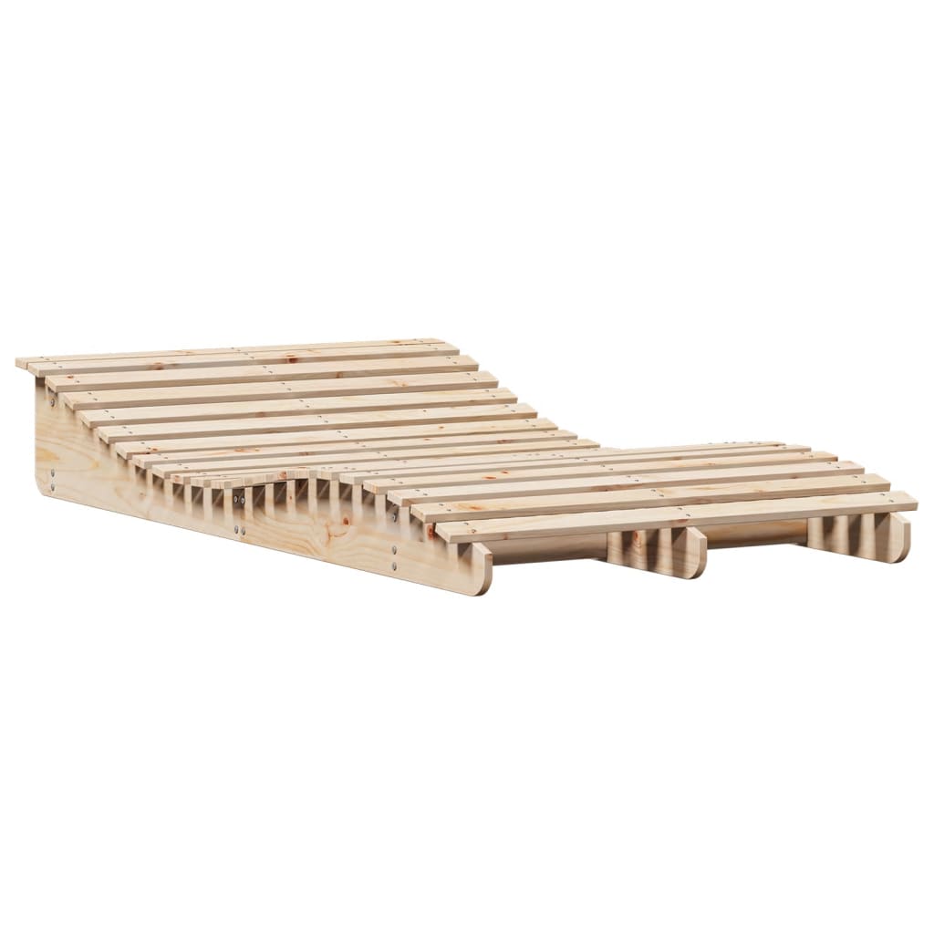 vidaXL Leżak, 205x110x31,5 cm, lite drewno sosnowe