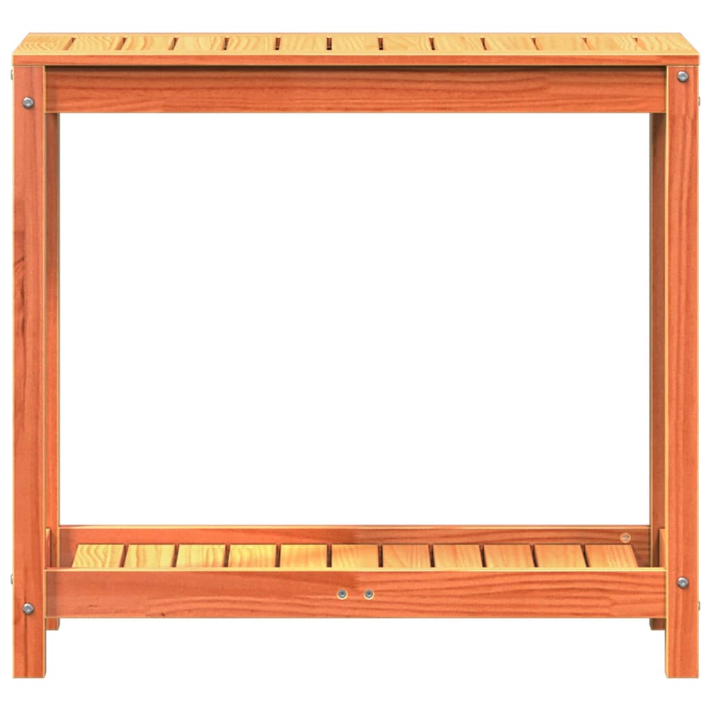 vidaXL Stolik ogrodniczy z półką, 82,5x35x75 cm, lite drewno sosnowe