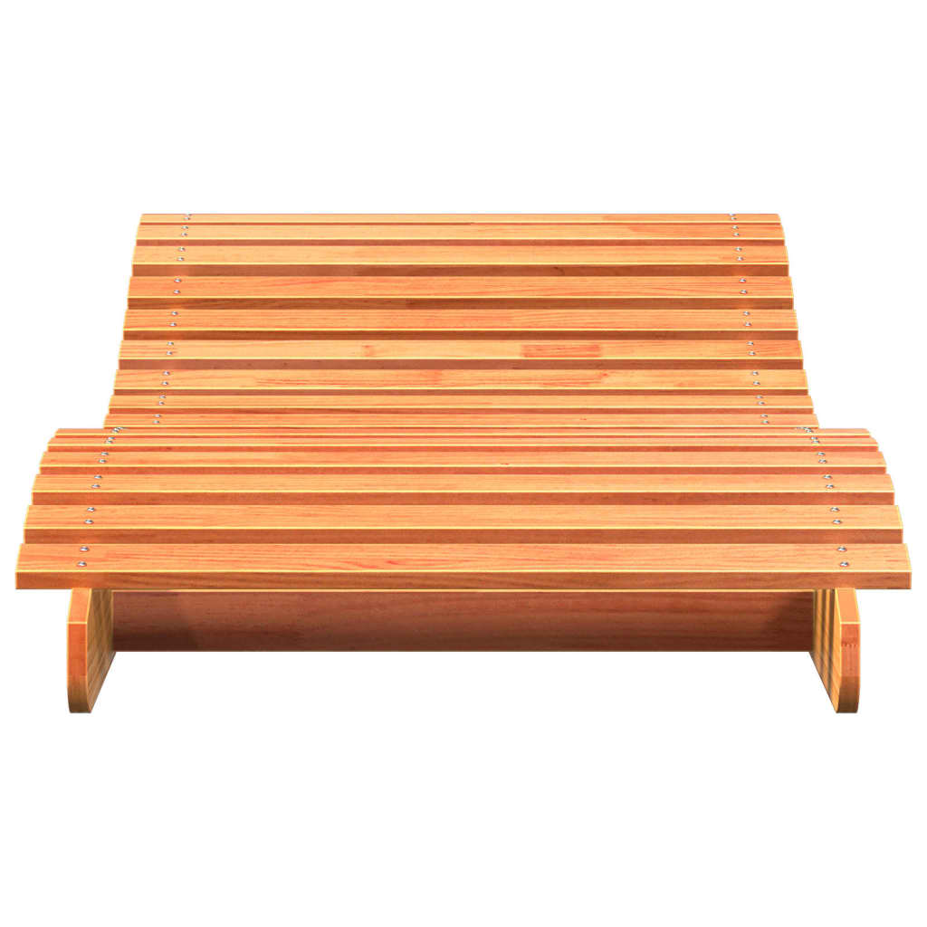 vidaXL Leżak, woskowy brąz, 205x80x31,5 cm, lite drewno sosnowe