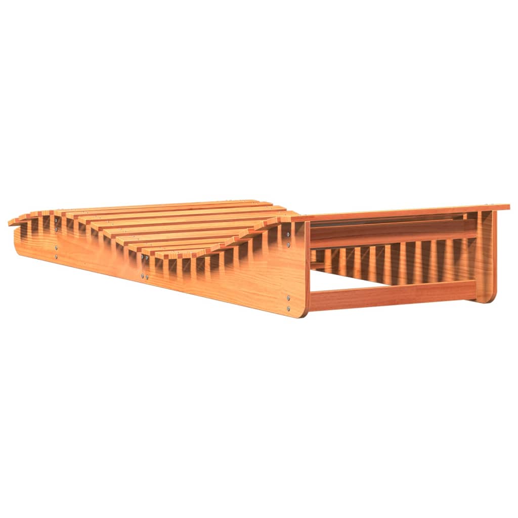 vidaXL Leżak, woskowy brąz, 205x80x31,5 cm, lite drewno sosnowe