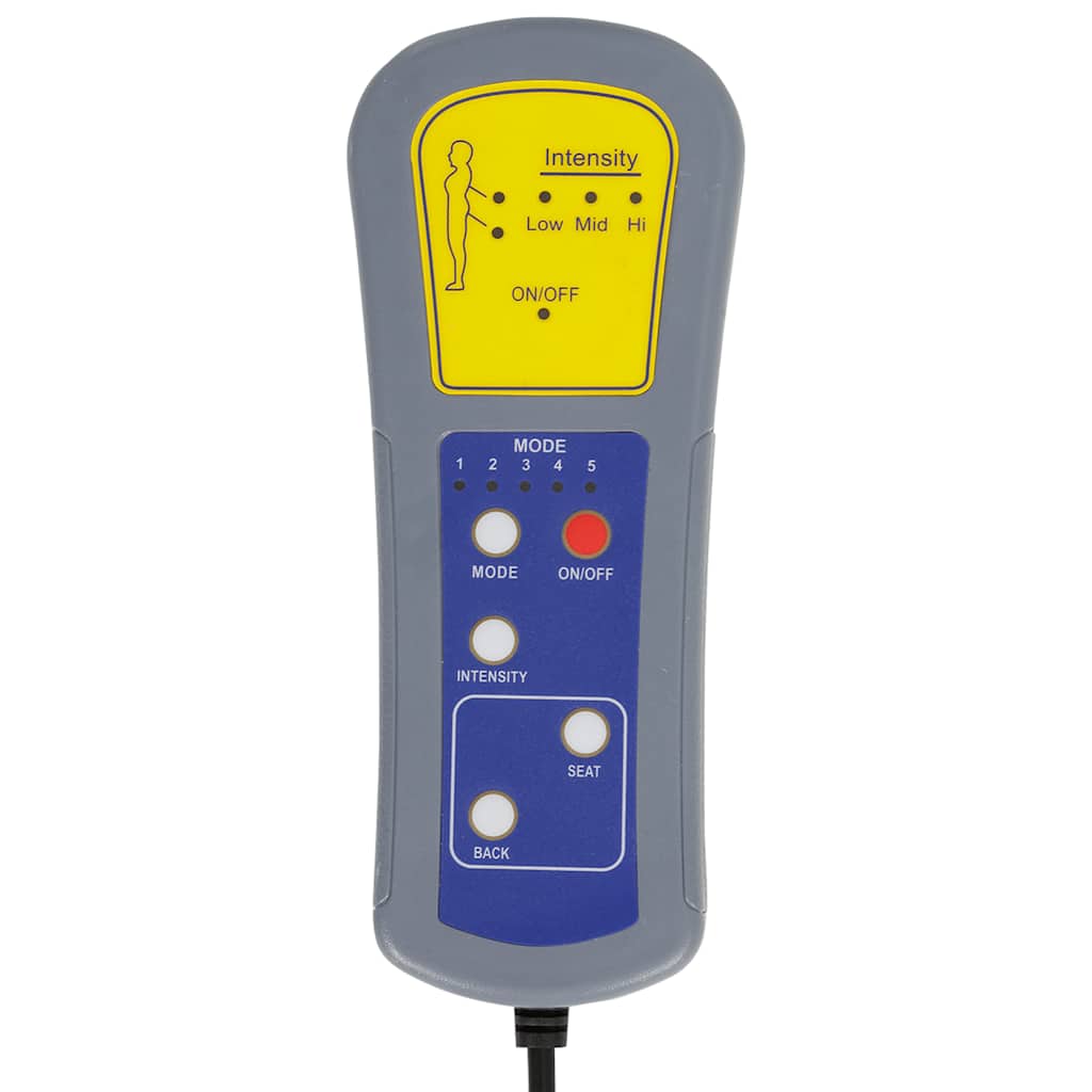 vidaXL Szezlong masujący z poduszkami, jasnoszary, tkanina