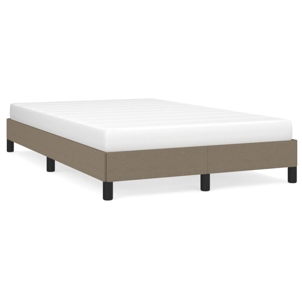 vidaXL Rama łóżka bez materaca, taupe, 120x190 cm, tkanina