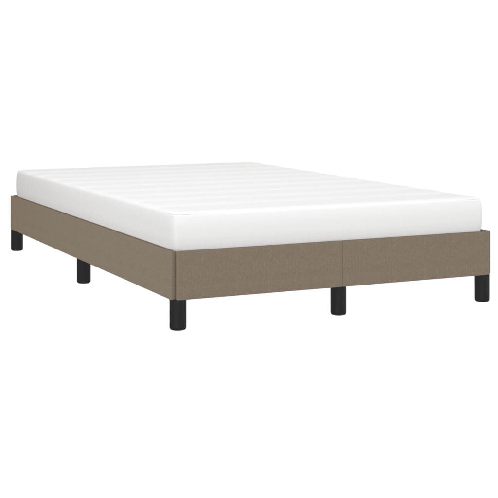 vidaXL Rama łóżka bez materaca, taupe, 120x190 cm, tkanina