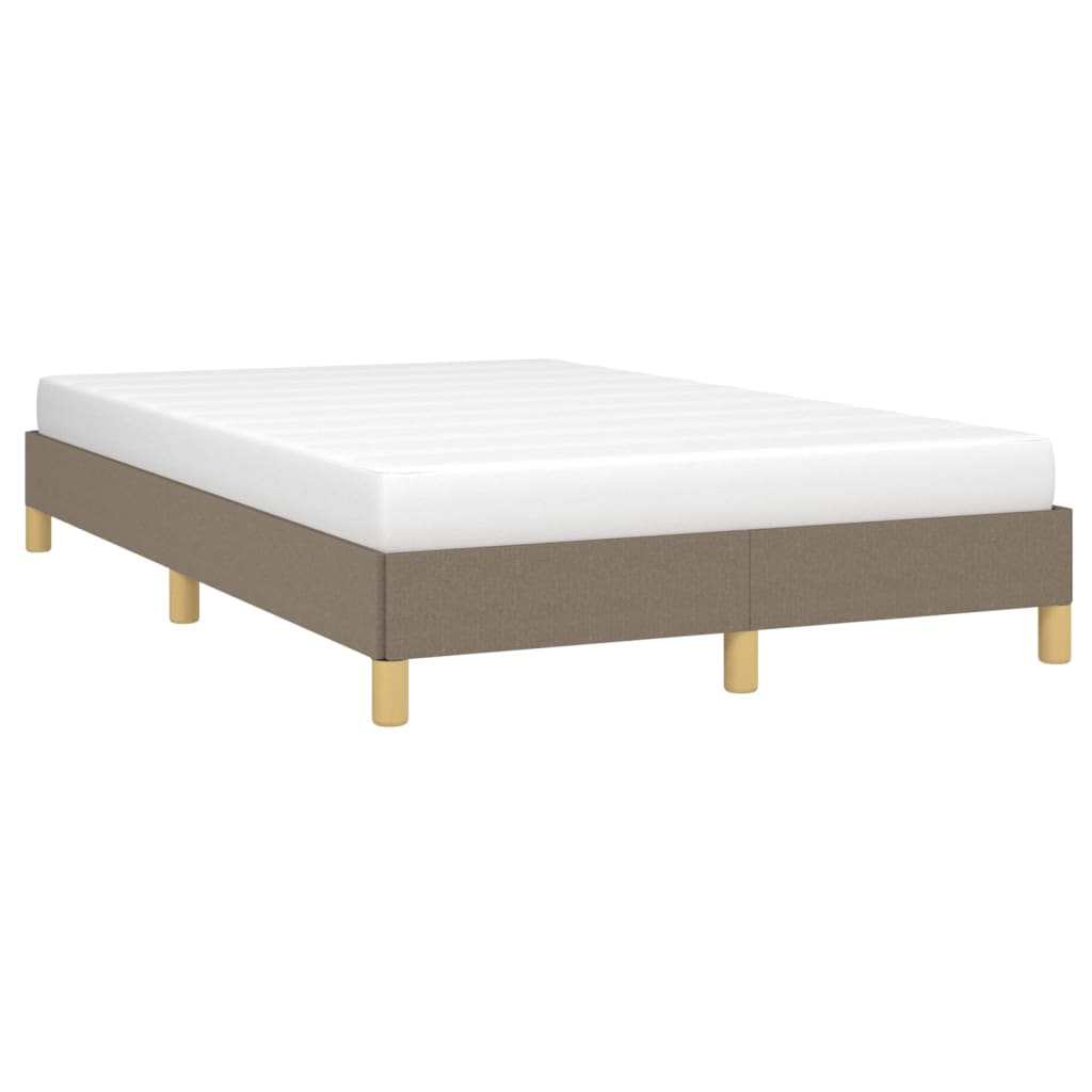vidaXL Rama łóżka bez materaca, taupe, 120x190 cm, tkanina