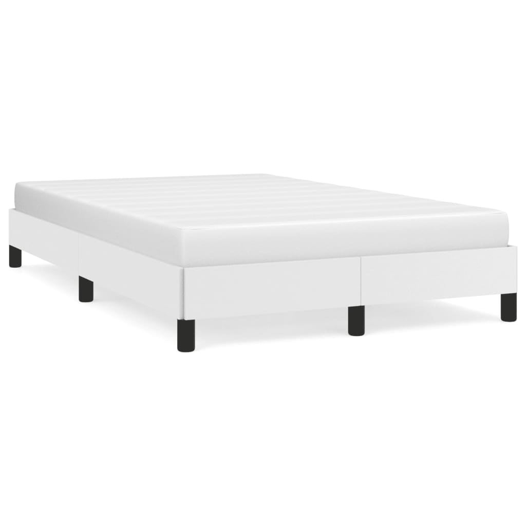 vidaXL Rama łóżka bez materaca biała 120x190 cm Skóra ekologiczna