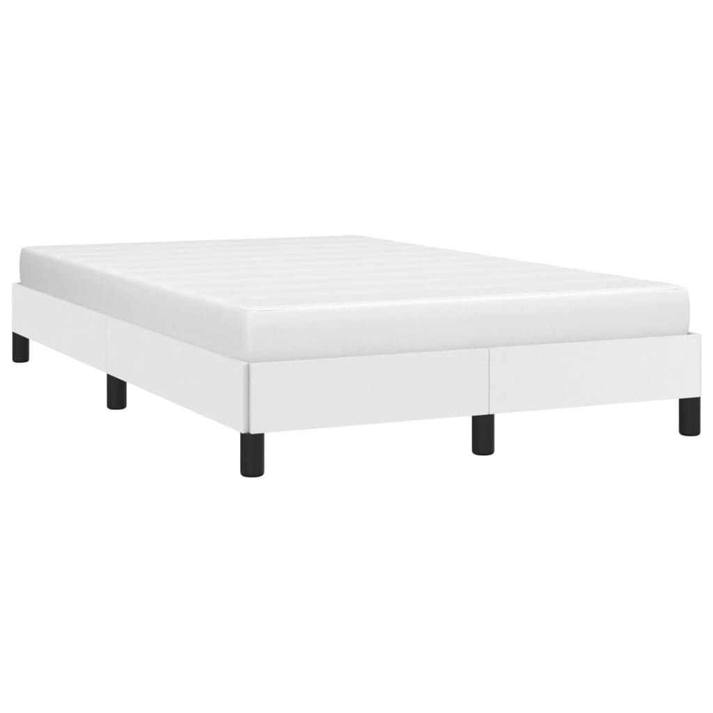vidaXL Rama łóżka bez materaca biała 120x190 cm Skóra ekologiczna