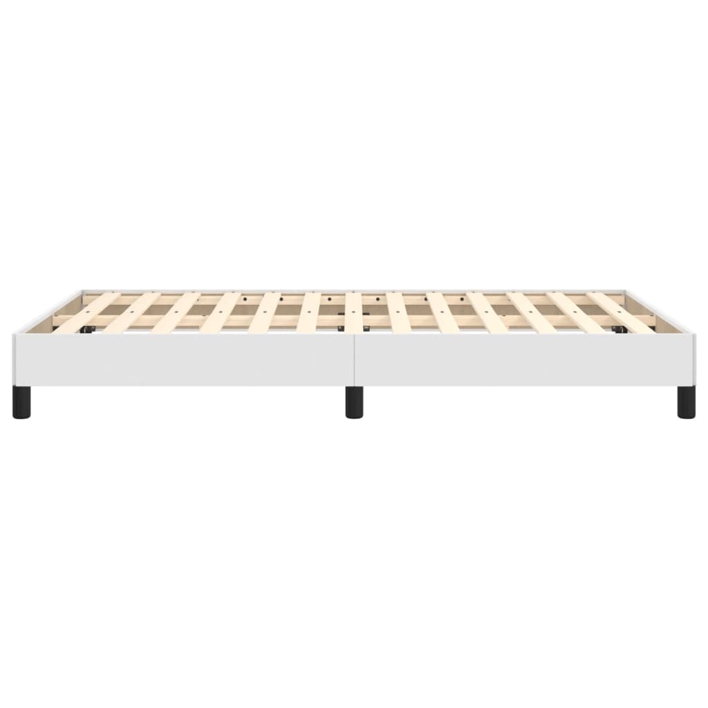 vidaXL Rama łóżka bez materaca biała 120x190 cm Skóra ekologiczna