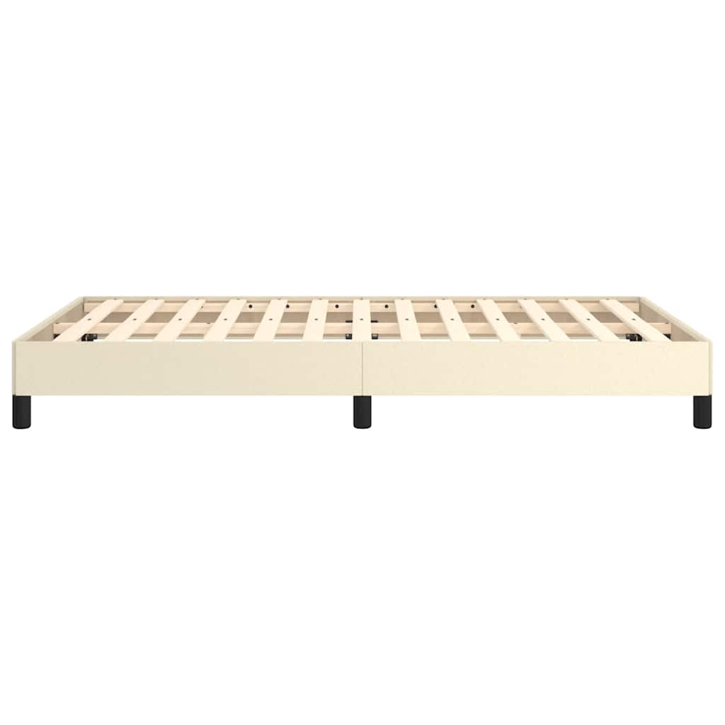 vidaXL Rama łóżka bez materaca Kremowa 120x190 cm Skóra ekologiczna